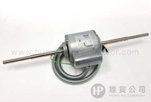 台灣 4P75WD (75W) 1Φ-230V 雙軸 (12.7mm) Fan Coil 摩打