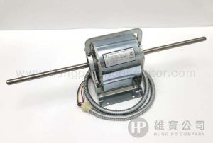 銀色 (60W) 1Φ-220V雙軸 (12mm) Fan Coil 摩打