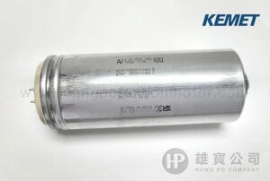 100µF_銀圓型(插+螺絲) KEMET 行車電容
